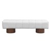 Lycvki PU No-Assembly Entryway Bench Ottoman with Wood Leg 300 LBS Weight Capacity - 4 of 4
