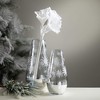 9.75"H and 12"H Sullivans Glass Snowflake Vase - Set of 2, Clear - 3 of 3