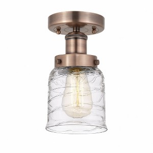 Bell - 1 Light Semi-Flush Mount In Industrial Style-8.25 Inches Tall and 6.5 Inches Wide - 1 of 1