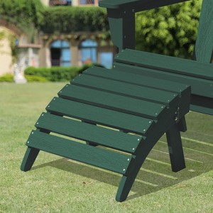 Hyleory HDPE Foldable Outdoor Folding Ottoman Patio Footrest for Adirondack Chairs - 1 of 4