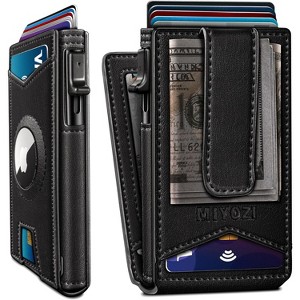 Paaaawaters Airtag Wallet for Men,with Money Clip Gift Boxed,Slim Front Pocket Wallet RFID Blocking Metal Case - 1 of 4