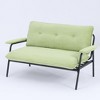 SKRAN 53" Loveseat Sofa Comfy Corduroy Couches with Stylish Metal Handrails Button-Tufted Backrest for Small Living Room Home Office - 4 of 4