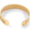 Anna-Kaci Women's Hammered Texture Gold Tone Open Cuff Bracelet with Wide Band- Gold - 3 of 4