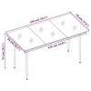 vidaXL Garden Dining Table Black Powder-coated steel, glass - 4 of 4