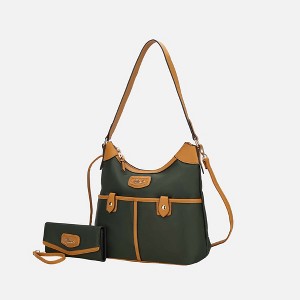 MKF Collection Harper Nylon Shoulder Hobo Bag with Matching Wallet by Mia K - 1 of 4