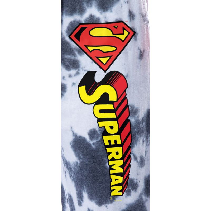 DC Comics Mens' Superman Tie Dye Logo Sleep Jogger Pajama Pants Multicolored, 3 of 4