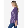 Woman Within Plus Size Three-Quarter Sleeve Baseball Tee - 4 of 4