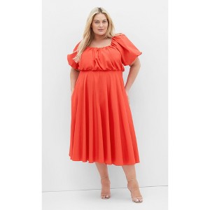 Women's Plus Size Rosabella Dress - coral | CITY CHIC - 1 of 4