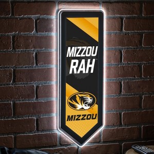 Evergreen Ultra-Thin Glazelight LED Wall Decor, Pennant, University of Missouri- 9 x 23 Inches Made In USA - 1 of 4