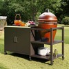 FUFU&GAGA Outdoor Serving Carts Grill Prep Station Lockable Wheels Stainless Steel Outdoor Kitchen BBQ Grill Table Bar Cart - 3 of 4