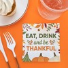 Big Dot of Happiness Eat Drink and Be Thankful Napkins, Friendsgiving Thanksgiving Party Decor, White 3-Ply Paper Luncheon Dinner Napkins - 24 Count - 3 of 4