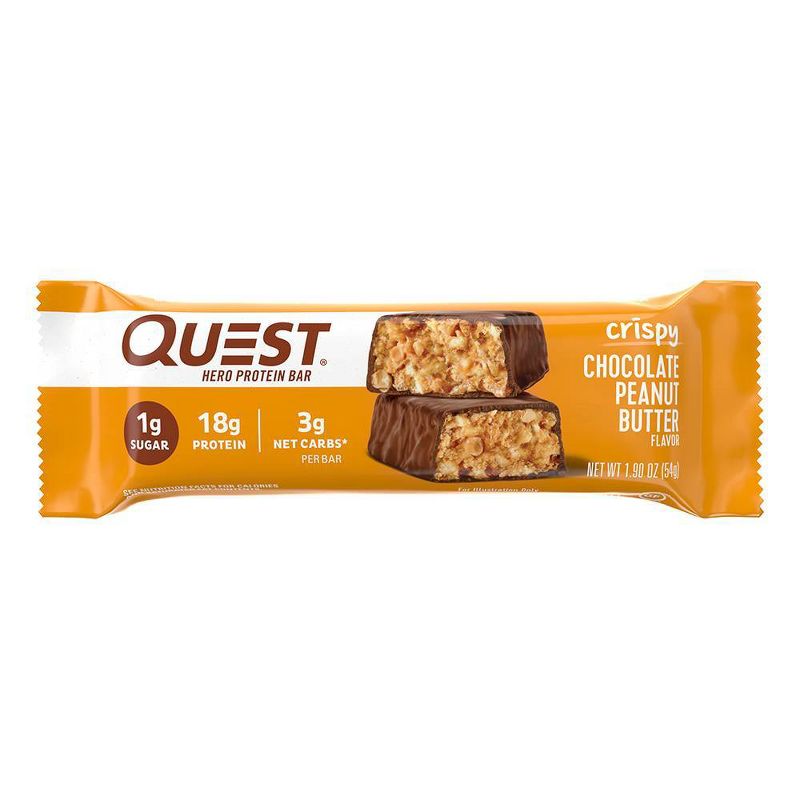 Quest Nutrition 18g Hero Protein Bar - Crispy Chocolate Peanut Butter, 3 of 7