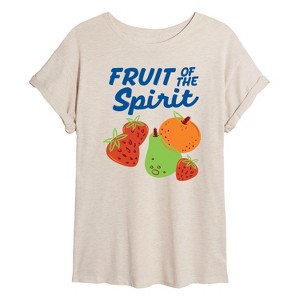 Women's - Instant Message - Fruit Of The Spirit Oversized Graphic T-Shirt - 1 of 4