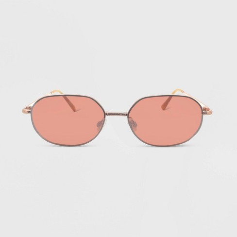 Rose gold 2024 circle sunglasses