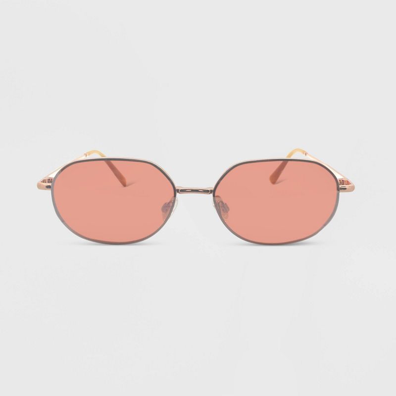 Women&#39;s Metal Oval Sunglasses - Wild Fable&#8482; Rose Gold, 1 of 3