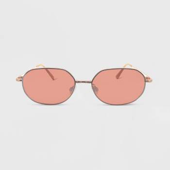 Women's Metal Oval Sunglasses - Wild Fable™ Rose Gold