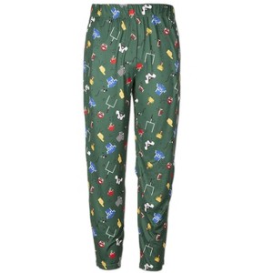 Memoi Men's "Touchdown" Football-Themed Pull-On PJ Pant in a Bag - 1 of 3