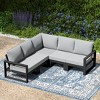 WestinTrends Montara 5-Piece Outdoor Patio Corner Sectional Sofa Conversation Set - 2 of 4