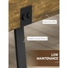 48"Garden Bench with Metal Legs, Rustic Wood Effect Concrete Entryway Bench, End of Bed Bench - 3 of 4