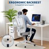 Ergonomic Desk Chair Reclining, High Back Mesh Office Chair with Adjustable Padded Headrest (Height & Angle), Flip-Up Armrests, 360° Swivel, - 3 of 4