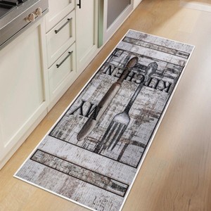 SussexHome Indoor Non Skid Cotton Washable Kitchen Runner Rug - 20" x 59" - 1 of 4