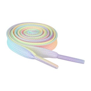 Elerevyo Gender Neutral Colorful Soft Flat Shoe Laces for Sneakers Sports 2 Pairs - 1 of 4