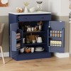 CAVINAS Freestanding Pantry Cabinet,Storage Cabinet with Drawers,Adjustable Shelves,4 Doors,Buffet Table for Dining,Kitchen,Coffee Bar - 2 of 4