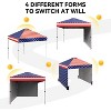 10 x 10 Camping Tent, Portable Canopy Tent, Pop Up Beach Tent 2 Sidewalls Vented Roof, Instant Canopy Tent Carry Bag Sandbag for Camping Picnic Party - 3 of 4