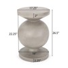VYNXARIA outdoor Patio end table that features a classically turned pedestal base - 4 of 4