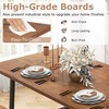 Tangkula 3 PCS Home Dining Table Set for 5-7 w/ 2-Bottle Wine Rack Condiment Holder - 4 of 4