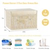 Aoibox Set of 2 Decorative Storage Boxes with Lid Gold Metallic Fabric Collapsible Bins with Handles for Home Closet - 4 of 4