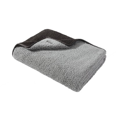 50"x60" Solid Bi Colored Throw Blanket Charcoal - Eddie Bauer
