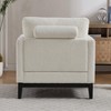 Hrinhom 35.4"W Accent Chair,Modern Reading Armchair with Wood Base,Single Sofa - 4 of 4