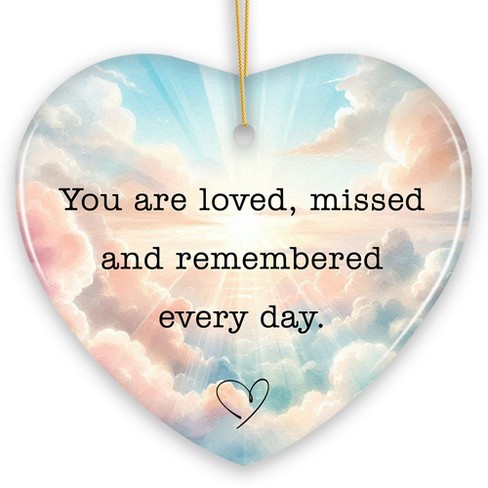 Loved, Missed, Remembered Every Day Ornament, Heartfelt Christmas Remembrance Keepsake| OrnamentallyYou - image 1 of 4