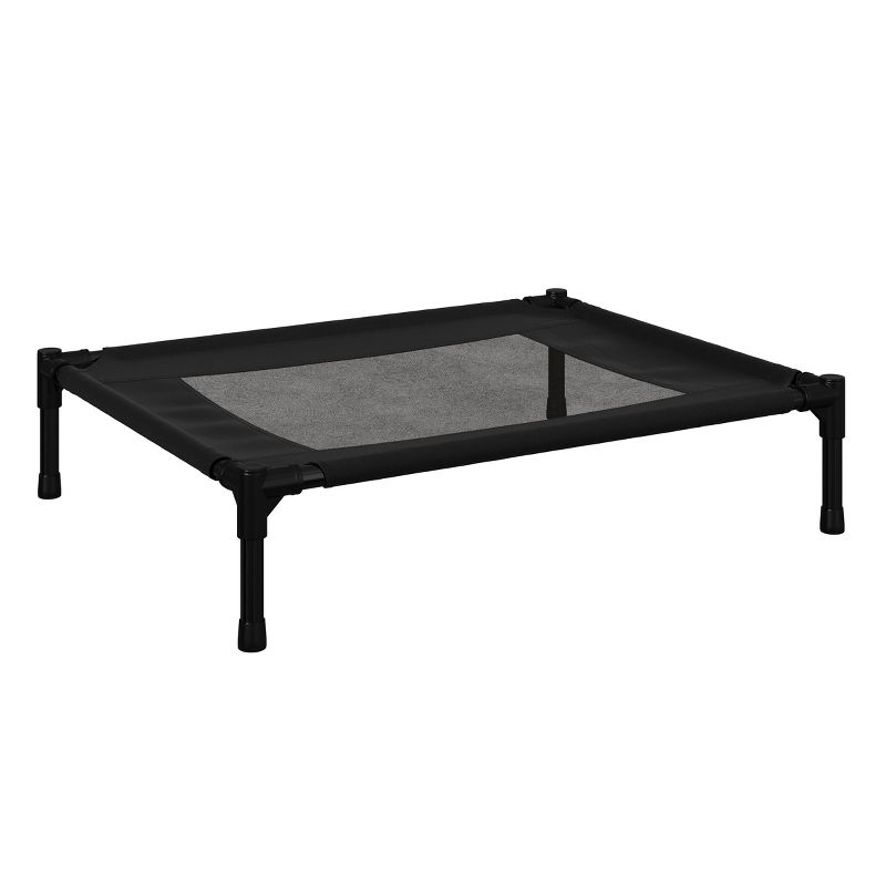 Elevated Dog Bed - 30x24-Inch Portable Pet Bed with Non-Slip Feet - Indoor/Outdoor Dog Cot or Puppy Bed for Pets up to 50lbs by PETMAKER (Black), 2 of 11