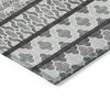 Gray Charcoal And Silver Quatrefoil Washable Indoor Outdoor Area Rug - 4 of 4