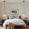 KAISITE Modern Farmhouse Glass Pendant Light with Walnut Wood Accent - 2 of 4