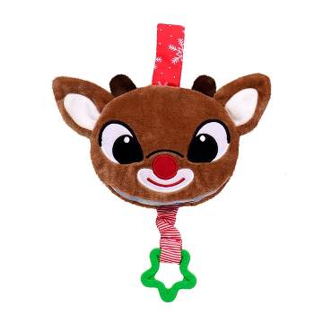 Rudolph the Red-Nosed Reindeer Crinkle Book with Teether Baby Learning Toy - Christmas