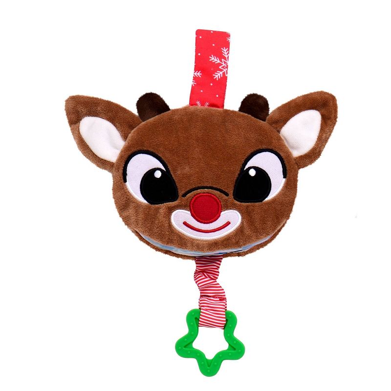 Rudolph the Red-Nosed Reindeer Crinkle Book with Teether Baby Learning Toy - Christmas, 1 of 7