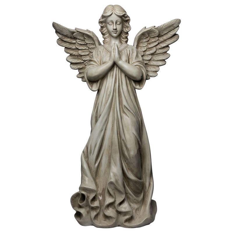 Northlight 29.5" Angel Standing in Prayer Outdoor Garden Statue, 1 of 6