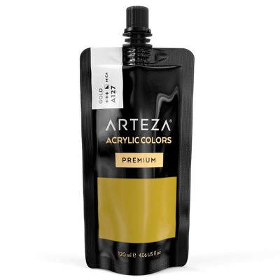 Arteza Premium Artist Acrylic Paint, Gold, 120ml - Single Color  (ARTZ-8173)