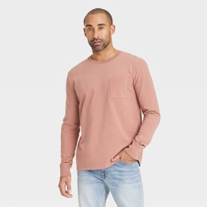 Men's Vintage Long Sleeve Pocket T-Shirt - Goodfellow & Co™ - 1 of 3