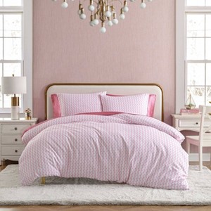 Betseyville Wonderland Striped Duvet Cover Set Bright Pink - 1 of 4