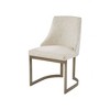 Starlight Canyon Home,Set of 2 Beige Dining Chairs with Metal Frame and Upholstered Seat - 3 of 4