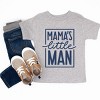 The Juniper Shop Mama's Little Man Toddler Short Sleeve Tee - 4T - Heather Grey - 3 of 4