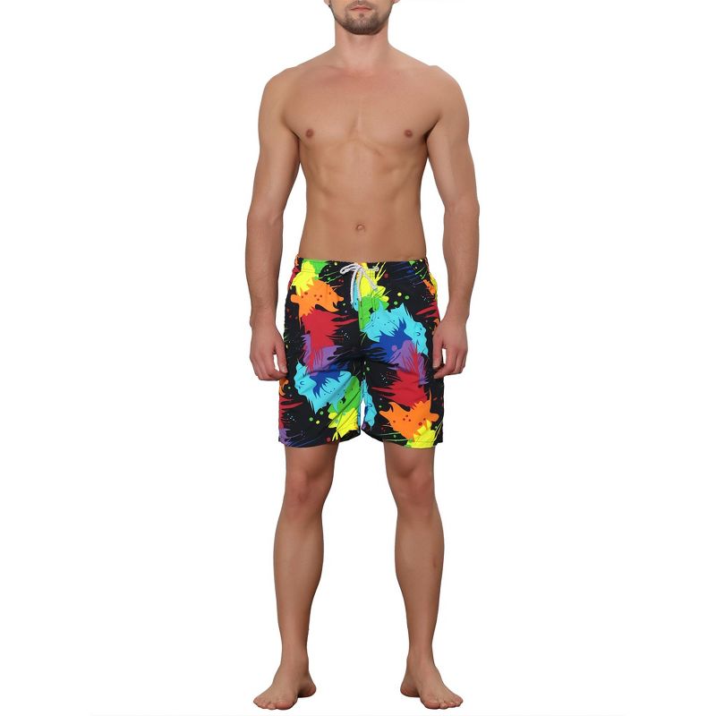 Lars Amadeus Men's Colorful Printed Hawaiian Summer Beach Swimming Shorts, 2 of 6