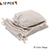 Unique Bargains Cotton Foldable Gym Travel Hiking Storage Drawstring Bag 12 Pcs - 3 of 4