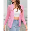 Clearlove Women's V Neck Button Down Knitwear Long Sleeve Soft Basic Knit Cardigan Sweater - 4 of 4