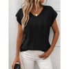 Women's Vest Cable Knit V - Neck Sleeveless Sweater Vest - 3 of 4