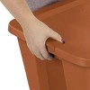 (8 Pack )18 Gallon Tote, Plastic Storage Bin with Snap-on Lid, Ideal for Fall and Halloween Linens, Costumes, D¨¦cor, and More, Turmeric - 4 of 4